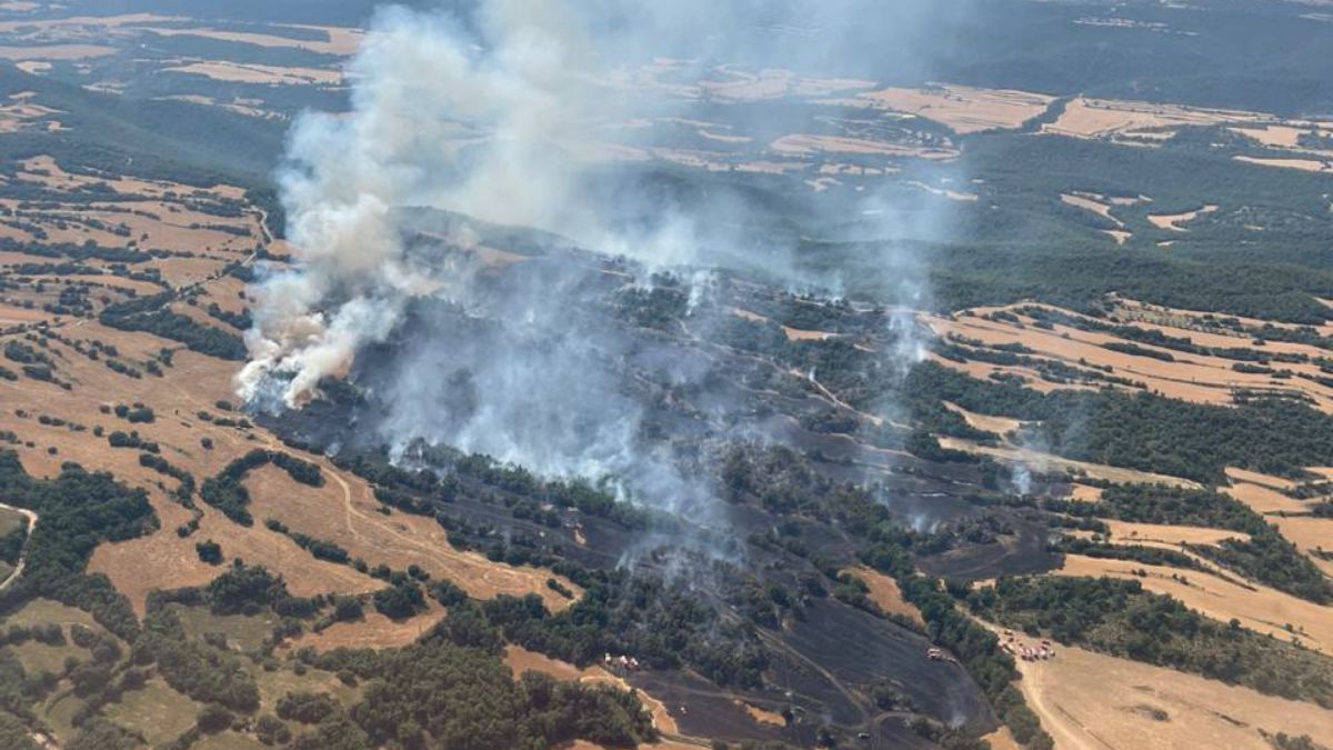 Incendi de vegetació a Pinell de Solsonès
